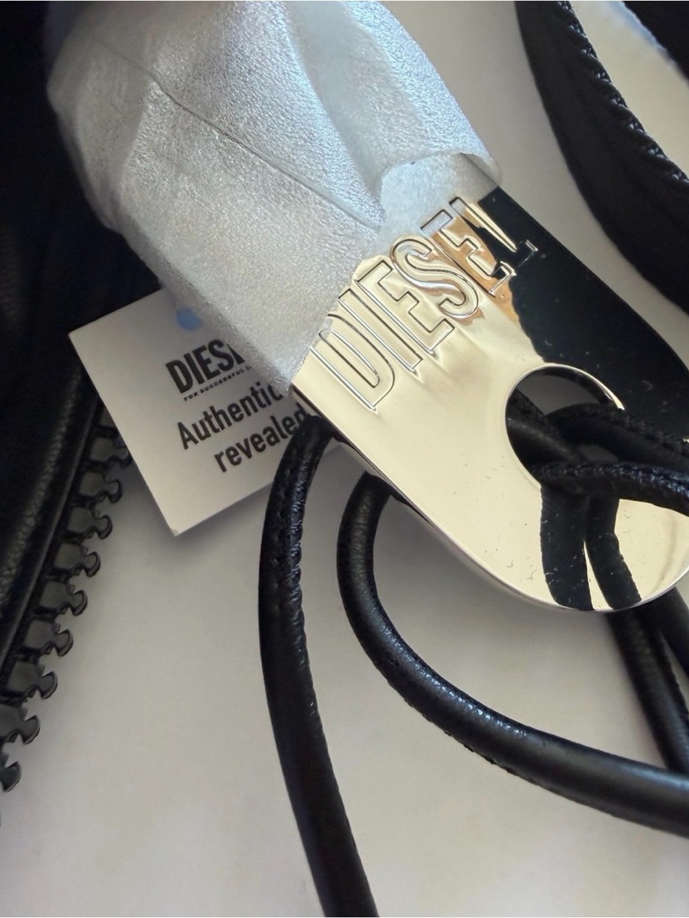 DIESEL® Small Saffiano Faux Leather Crossbody Bag NWT - Picture 7 of 12